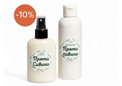 Спрей і шампунь від сивини